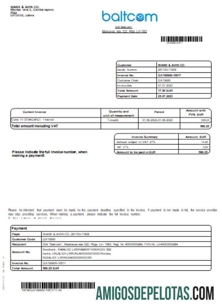 Projeto de lei de serviços públicos de telecomunicações da Baltcom, SCR exemplo